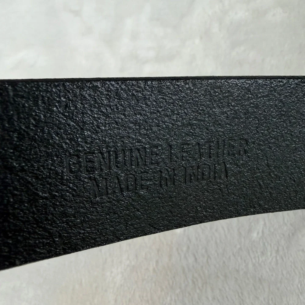 Lane Bryant Leather‎ Belt Women 18/20 Black Turquoise Embroidered Boho (accents)